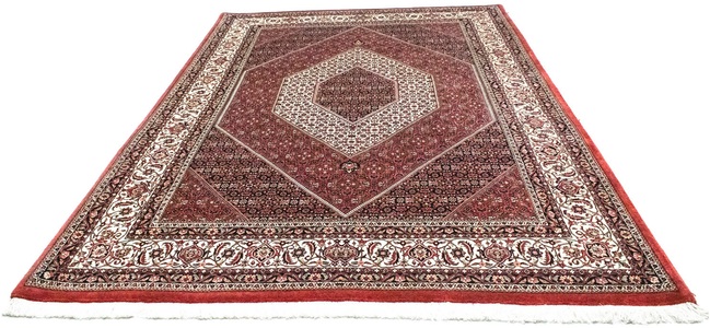 MorgenLand, morgenland Wollteppich »Bidjar Teppich handgeknüpft rot«, rechteckig, 15 mm Höhe, morgenland Wollteppich »Bidjar Teppich handgeknüpft rot«, rechteckig, 15 mm Höhe