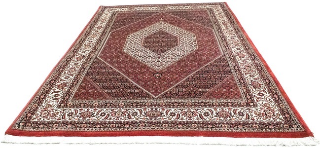 MorgenLand, morgenland Wollteppich »Bidjar Teppich handgeknüpft rot«, rechteckig, 15 mm Höhe, morgenland Wollteppich »Bidjar Teppich handgeknüpft rot«, rechteckig, 15 mm Höhe