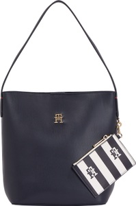 Tommy Hilfiger, Tommy Hilfiger Hobo »ICONIC TOMMY BUCKET BAG«, mit abnehmbarer Kontrast-Münztasche, Tommy Hilfiger Hobo »ICONIC TOMMY BUCKET BAG«, schönes Geschenkset