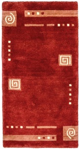 MorgenLand, morgenland Wollteppich »Nepal Teppich handgeknüpft rot«, rechteckig, 18 mm Höhe, handgeknüpft, 
