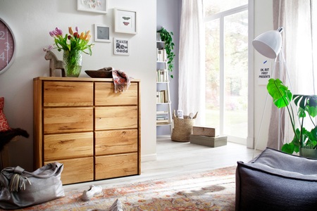 HOME AFFAIRE, Home affaire Kommode »Zetra«, aus Massivholz, alle Schubladen mit Soft-Close-Funktion, Breite 88 cm, Home affaire Kommode »Zetra«, aus Massivholz, alle Schubladen mit Soft-Close-Funktion, Breite 88 cm