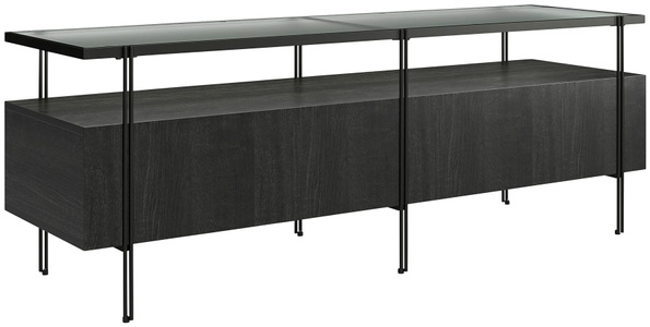 Dorel Home, Dorel Home Lowboard »Wainwright«, mit Oberboden aus geriffeltem Glas, Breite 140 cm, Höhe 50,5 cm, Dorel Home Lowboard »Wainwright«, mit Oberboden aus geriffeltem Glas, Breite 140 cm, Höhe 50,5 cm