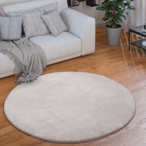 PACO HOME, Paco Home Teppich »Cadiz 630«, rund, Kurzflor, Uni-Farben, besonders weich, waschbar, Paco Home Teppich »Cadiz 630«, rund, 14 mm Höhe, Kurzflor, Uni-Farben, besonders weich, waschbar, Wohnzimmer