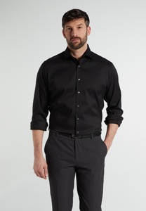 Eterna, ETERNA LANGARM HEMD MODERN FIT PERFORMANCE SHIRT STRETCH SCHWARZ, Eterna Langarmhemd »MODERN FIT«