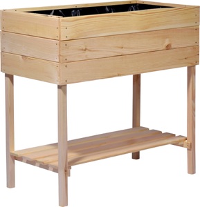 DOBAR, dobar Hochbeet, dobar Hochbeet, mit Ablagefläche, aus robustem Kiefernholz