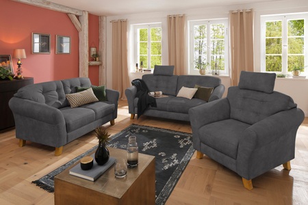 HOME AFFAIRE, Home affaire 2-Sitzer »Trondheim«, mit Federkern, Knopfheftung im Rücken, Home affaire 2-Sitzer »Trondheim«, mit Federkern, Knopfheftung im Rücken