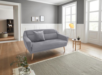 ANDAS, andas 2-Sitzer »Bille«, mit Naht im Rückenkissen und Eiche-Beinen, Design by Morten Georgsen, andas 2-Sitzer »Bille«, mit Naht im Rückenkissen und Eiche-Beinen, Design by Morten Georgsen