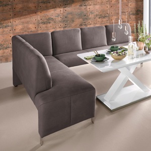 exxpo - sofa fashion, exxpo - sofa fashion Eckbank »Intenso«, Frei im Raum stellbar, exxpo - sofa fashion Eckbank »Intenso, modern, wahlweise in Leder oder Textil, 264/197 cm (B/T)«, hohe Bodenfreiheit, frei im Raum stellbar, hoher Sitzkomfort
