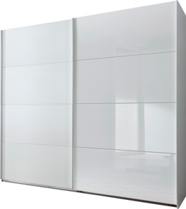 Wimex, Wimex - Kleiderschrank Ernesto - Weiss, Livetastic Schwebetürenschrank in weiss , Ernesto B: 225 CM Weiss , Metall , 2 Fächer , 225x210x65 cm , Dekorfolie,Dekorfolie,Nachbildung,Nachbildung , In verschiedenen Grössen erhältlich , 001787039901
