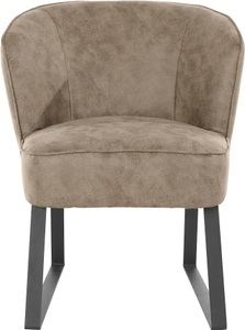 exxpo - sofa fashion Sessel, mit Keder und Metallfüssen, Bezug in verschiedenen Qualitäten, Frei im Raum stellbar