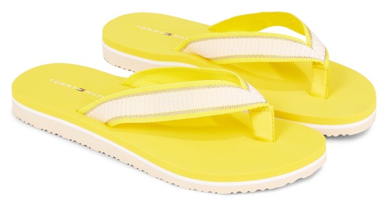 Tommy Hilfiger, Tommy Hilfiger Zehentrenner »TH WEBBING FLIP FLOP«, für Bad und Strand super geeignet, 