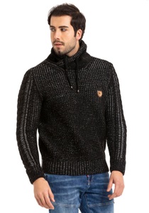 Cipo & Baxx Strickpullover, in markanter Strickart