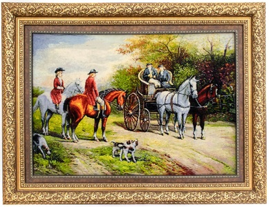 MorgenLand, morgenland Wandteppich »Bild-Teppich Figurativ 98 x 78 cm«, rechteckig, 0,7 mm Höhe, Unikat mit Zertifikat, morgenland Wandteppich »Bild-Teppich Figurativ 98 x 78 cm«, rechteckig, 0,7 mm Höhe, Unikat mit Zertifikat