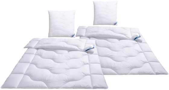BeCo, Beco Steppbett + Kopfkissen »Sanalux Protect«, (Spar-Set), Bettdecken-Set mit Kopfkissen, 135x200 cm, für Sommer oder Winter, 