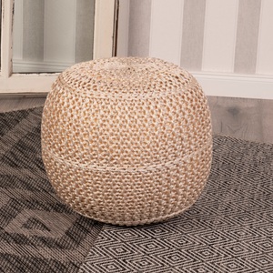 Obsession, Obsession Sitzkissen »My Pouf Exo«, (1 St.), Sitzhocker, rund, Strickoptik, In- und Outdoor geeignet, 