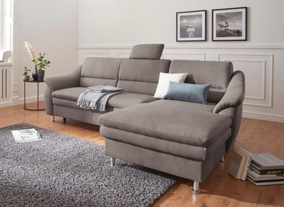 SIT&MORE, sit&more Ecksofa, sit&more Ecksofa »Cardoso L-Form« mit Federkern, wahlweise mit Bettfunktion