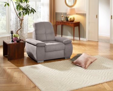 DELAVITA, DELAVITA Sessel »Lotus«, wahlweise mit Kopfteilverstellung, in 3 Bezugsarten, 