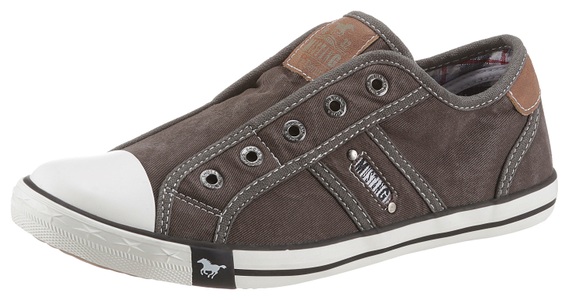 Mustang, Mustang Sneaker Schlupfschuh Damen grau, Sneaker in modischem Look Mustang Grau