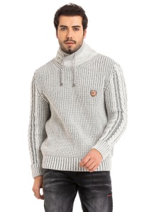 Cipo & Baxx Strickpullover, in markanter Strickart