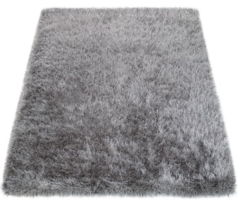 PACO HOME, Paco Home Hochflor-Teppich »Glamour 300«, rund, 75 mm Höhe, Uni Farben, mit weichem Glanz Garn, ideal im Wohnzimmer & Schlafzimmer, Paco Home Hochflor-Teppich »Glamour 300«, rund, 75 mm Höhe, Uni Farben, mit weichem Glanz Garn, ideal im Wohnzimmer & Schlafzimmer