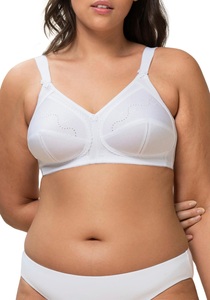 Triumph Bügelloser BH »Doreen + Cotton 01 N«, (1 tlg.), Cup B-E, ungepolsterte Cups, Lochstickerei