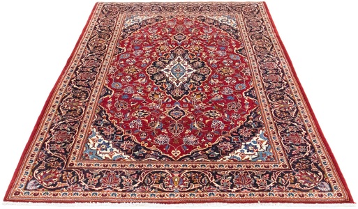 MorgenLand, morgenland Wollteppich »Keshan Teppich handgeknüpft rot«, rechteckig, 8 mm Höhe, morgenland Wollteppich »Keshan Teppich handgeknüpft rot«, rechteckig, 8 mm Höhe