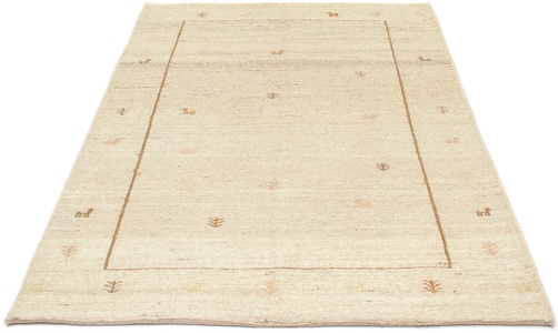 MorgenLand, morgenland Wollteppich »Gabbeh Teppich handgeknüpft beige«, rechteckig, 18 mm Höhe, handgeknüpft, 