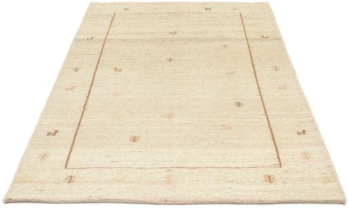 MorgenLand, morgenland Wollteppich »Gabbeh Teppich handgeknüpft beige«, rechteckig, 18 mm Höhe, handgeknüpft, 