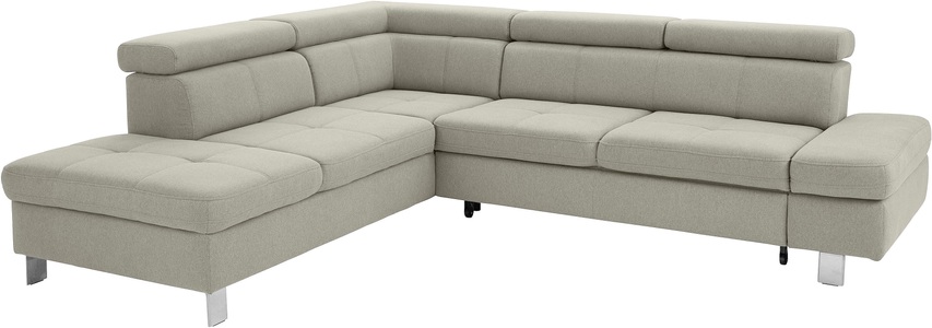 exxpo - sofa fashion Ecksofa, mit Kopf- bzw. Rückenverstellung, wahlweise mit Bettfunktion und Bettkasten