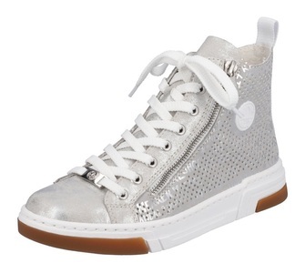 Rieker, Rieker Damen Schnürschuh Silber, Rieker Mid Cut Sneaker für Damen