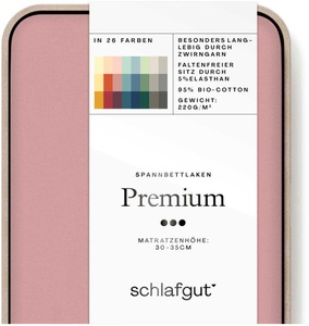 Schlafgut, Schlafgut Spannbettlaken »Premium«, (1 St.), nachhaltige Zero Waste Verpackung, Schlafgut Spannbettlaken »Premium«, nachhaltige Zero Waste Verpackung
