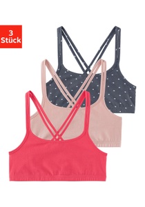 Bench., Bench. Bustier, (Packung, 3 tlg.), uni und allover bedruckt in einerm Packung, Bench. Bustier, uni und allover bedruckt in einer Packung
