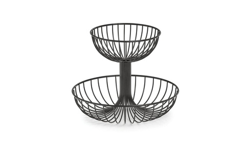 Zeller, Zeller - Obst-Etagere, 2-lagig, Metall, schwarz, Zeller Present Etagere »1 Stück, Schwarz«