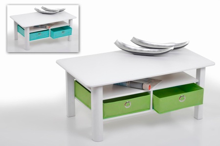 Pro-Line, PRO Line Couchtisch, rechteckig mit farbigen Faltboxen, 