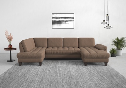 SIT&MORE, sit&more Wohnlandschaft, wahlweise mit Bettfunktion, Bettkasten, Sitztiefenverstellung, sit&more Wohnlandschaft »Westham U-Form«, wahlweise mit Bettfunktion, Bettkasten, Sitztiefenverstellung