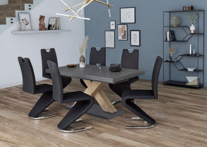 undefined, Esstisch »Komfort C«, mit X-Gestell in asteichefarben und mit Auszugsfunktion, Breite 160-260 cm, Mäusbacher Esstisch »Komfort Tisch TOPSELLER!«, (OTTOs Choice), Mäusbacher Esstisch mit X Gestell und Bodenplatte. Breite 180-280