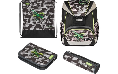 Herlitz, UltraLight Plus Camo Dragon, Schulranzen, 