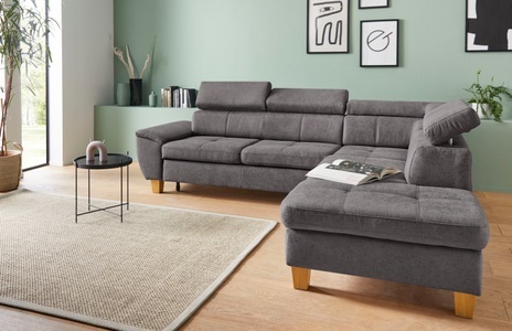 exxpo - sofa fashion Ecksofa, inklusive Kopfteilverstellung, wahlweise mit Bettfunktion und Bettkasten