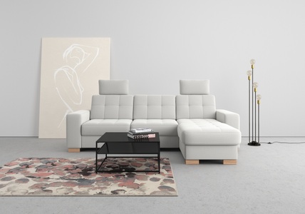 SIT&MORE, sit&more Ecksofa, wahlweise mit Bettfunktion und Bettkasten, sit&more Ecksofa »Quincy L-Form«, wahlweise mit Bettfunktion und Bettkasten