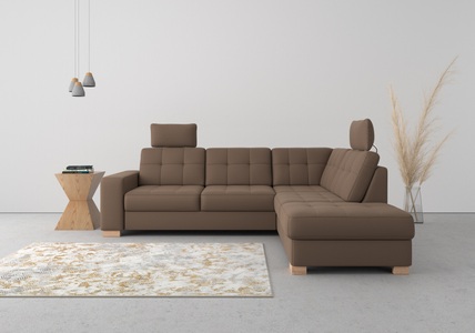 SIT&MORE, sit&more Ecksofa, wahlweise mit Bettfunktion und Bettkasten, sit&more Ecksofa »Quincy L-Form«, wahlweise mit Bettfunktion und Bettkasten