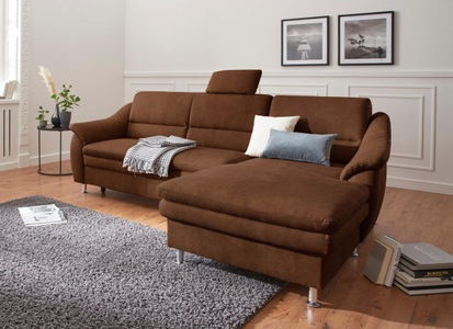 SIT&MORE, sit&more Ecksofa, sit&more Ecksofa »Cardoso L-Form« mit Federkern, wahlweise mit Bettfunktion