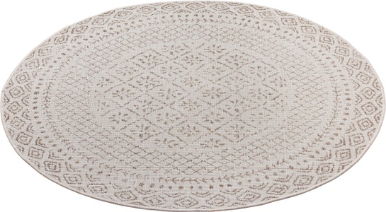 Freundin home collection, freundin Home Collection Teppich »Dian«, rund, 5 mm Höhe, In-und Outdoor geeignet, Wohnzimmer, Balkon, Terrasse, Garten, Pflegeleicht, Flachgewebe, freundin Home Collection Teppich »Dian«, rund, 5 mm Höhe, In-und Outdoor geeignet, Pflegeleicht, Flachgewebe