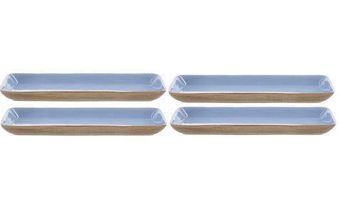 Bitz, Bitz Servierplatte »rechteckig Wood Ocean«, (4 tlg.), Bitz Servierplatte »Wood«, (4 tlg.)