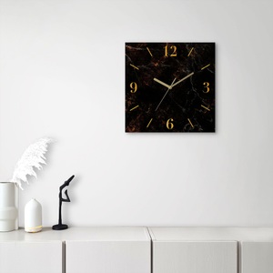 LEONIQUE, Leonique Wanduhr »Marmor«, lautlos, ohne Tickgeräusche, nicht tickend, geräuschlos - wählbar: Funkuhr o. Quarzuhr, moderne Uhr für Wohnzimmer, Küche etc. - Stil: modern, Leonique Wanduhr »Marmor«, analog, 30 cm