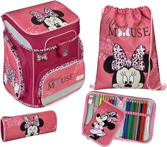 Scooli, Scooli EasyFit Schulranzen - Set Minnie Mouse, SCOOLI Schulthek-Set EasyFit MIUW8255 Minnie Mouse 5-teilig
