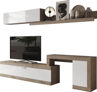 INOSIGN, LC Wohnwand »Slim«, INOSIGN Wohnwand »Slim«, 4-tlg., weiss Hochglanz Lack