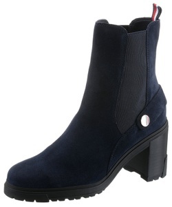 Tommy Hilfiger, Tommy Hilfiger Chelseaboots »OUTDOOR HIGH HEEL BOOT«, mit Zierriegel, Tommy Hilfiger Chelseaboots »OUTDOOR HIGH HEEL BOOT«, mit Zierriegel
