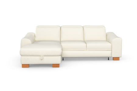 sit&more Ecksofa »Durness«, mit Federkern und hochwertigen Massivholzfüssen, wahlweise mit Kopfteilverstellung, Bettfunktion und Bettkasten oder mit Bettfunktion und Bettkasten