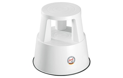 Wedo, WEDO Rollhocker Step Kunststoff, Weiss, WEDO Tritthocker »Step«