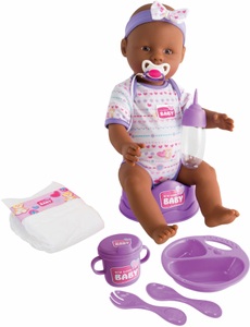 Simba, SIMBA Babypuppe »New Born Baby«, (1 tlg.), Violettes Zubehör, 